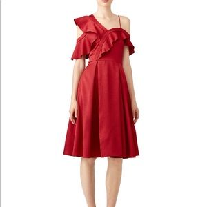 Slate & Willow Ruffle Me Red Dress size 4 like new